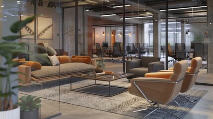 Wall Mural - Modern Office Lounge