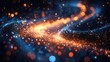 © upnowgraphics - Abstract Blurred Bokeh Lights with a Wave of Glittering Particles