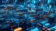 © wikkie - A digital landscape of glowing data points and circuits, representing technology and information flow.