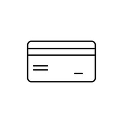 Wall Mural - Credit card icon Flat art illustration in outline