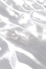 Poster - A soft, white textured surface glimmers under gentle light, creating an elegant and serene ambiance.
