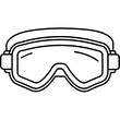 © Sumondesigner_42 - Line art of safety goggles vector