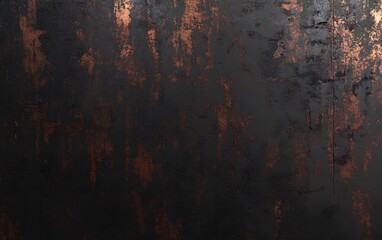 Aufkleber - A textured black surface with subtle copper streaks, evoking a sense of depth and rustic elegance.