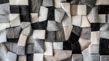 Abstract Geometric Pattern of Various Fur Textures