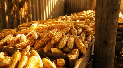 Wall Mural - Golden Corn Harvest