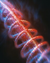 Poster - Vibrant Helix Capturing the Mystique of DNA in Abstract