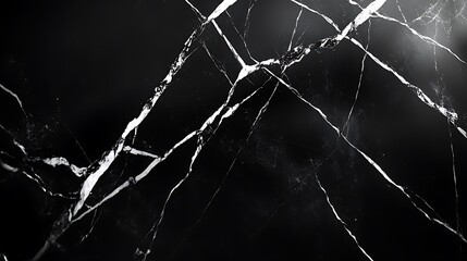 Aufkleber - A close-up view of dark marble with striking white veining, creating a dramatic and elegant texture suitable for various design applications.