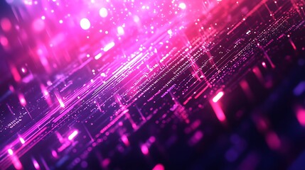 Poster - A vibrant abstract background with pink and purple hues, featuring glowing particles and a dynamic light effect.
