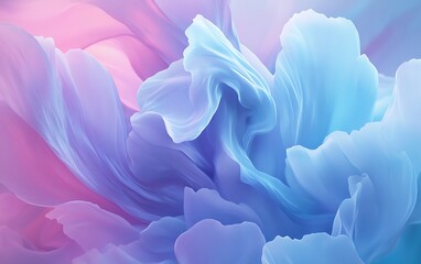 Aufkleber - A soft, flowing blend of pastel colors, creating an ethereal floral or abstract design that evokes serenity and beauty.