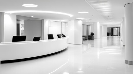 Wall Mural - Modern Office Interior with Clean Lines and Natural Light