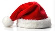 © Watcharapon - Santa Claus helper hat isolated on white background, Christmas, holiday, festive, accessory, red, white, fluffy, fur