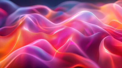 an energetic array of intersecting, glowing waves with vibrant color shifts and smooth gradients, mo