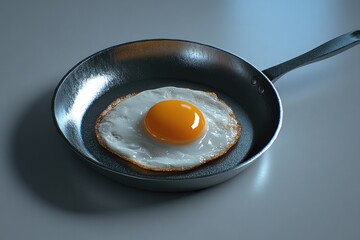 Wall Mural - Fried Egg in Frying Pan