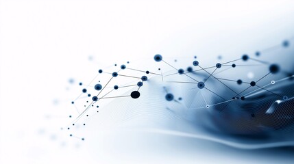 Wall Mural - abstract network connections in blue tones