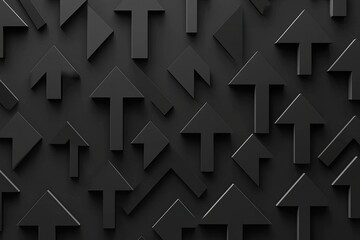 Wall Mural - black abstract arrows pattern on a textured background, modern design.