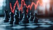 © sakon - Chess pieces on a board with a rising stock market chart in the background