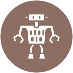 Sticker - Binary Code vector icon illustration of Robotics iconset.