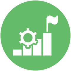 Poster - Progress vector icon illustration of Achievements iconset.