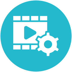 Sticker - Development vector icon illustration of Filmmaking iconset.