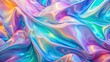 © Atittaya - Holographic abstract background in pastel rainbow colors, close-up