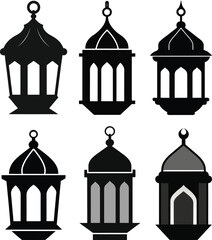 Islamic Lantern Vector design with transparent background, PNG, JPG