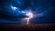 © LookChin AI - Dramatic Lightning Storm Over Vast Countryside Landscape