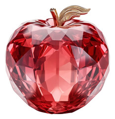 Canvas Print - PNG  Crystal apple gemstone jewelry fruit.