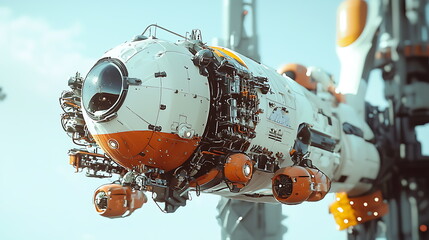 Leinwandbilder - Exploring the frontiers of innovation a futuristic spacecraft ready for interstellar travel and discovery