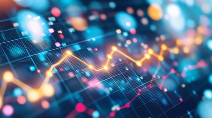 Leinwandbilder - Abstract Data Visualization and Trend Analysis