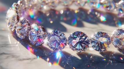Aufkleber - Sparkling Diamonds on Elegant Surface