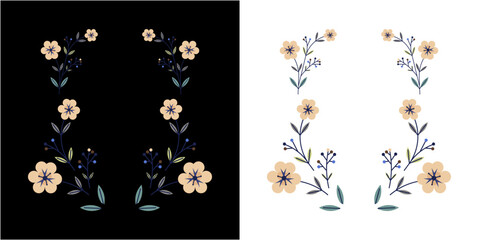 Wall Mural - vector a flowers ornate 