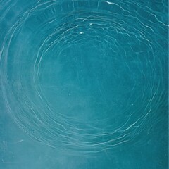 Blue Mint Water Texture with Rings and Ripples - Spa Concept Background with Copy Space