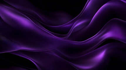 An abstract image of flowing purple waveforms in a smooth gradient, creating a soft and futuristic visual effect with curved shapes..