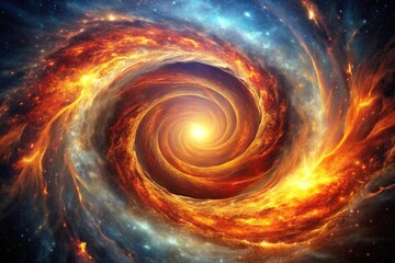 Wall Mural - fiery cosmic energy swirling in the universe