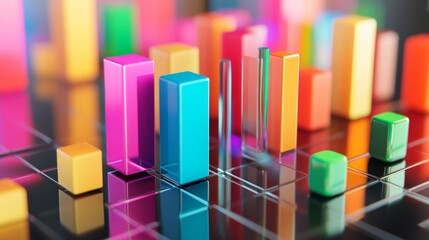 Poster - Colorful Abstract Data Visualization Concept