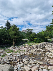 Wall Mural - 
This is a panoramic view of the valley in Seoraksan National Park.