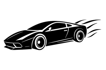 Sports Car Speed | isolated vector silhouette illustration on white background