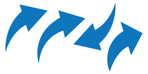 Wall Mural - curved arrow png, black curved arrow icon ioslated on transparent background