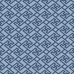 Sticker - Japanese Diamond Maze Line Vector Seamless Pattern
