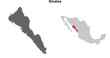 © David Zydd - Sinaloa state blank outline map set