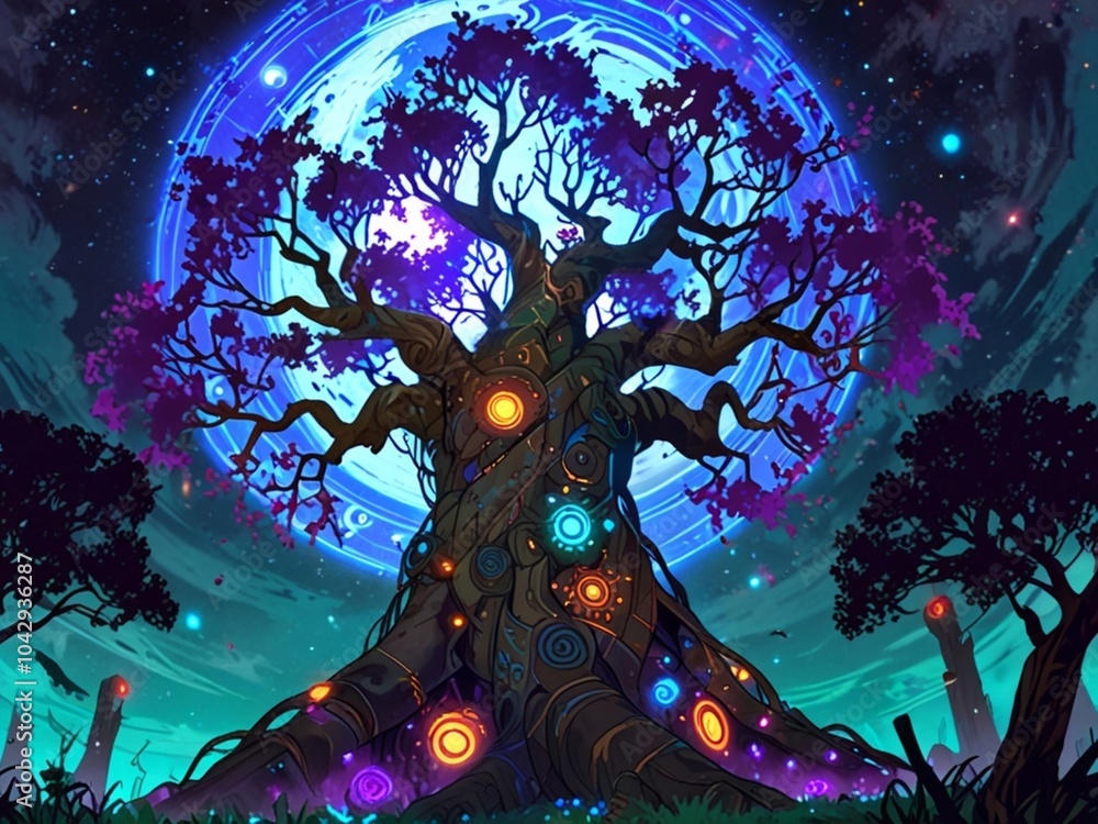 Eye-catching Tree made uniquely designed with vibrant and bright colors ...