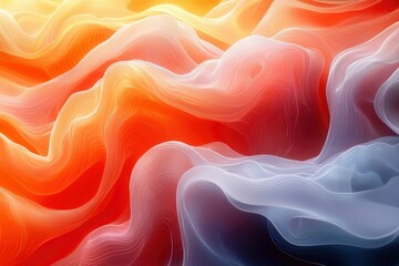 Abstract Wavy Pattern with Vibrant Colors and Lines