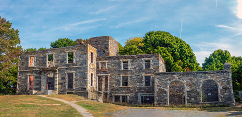 Sticker - Ruins of the Goddard Mansion, Fort Williams Park, Cape Elizabeth, Maine, New England, USA