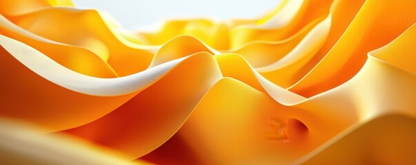 Wall Mural - abstract ai-generated illustration with vibrant yellow and orange flowing patterns showcasing a dyna