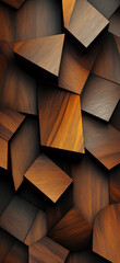 Wall Mural - Wooden pattern. Elegant luxury 3d geometric wood wallpaper