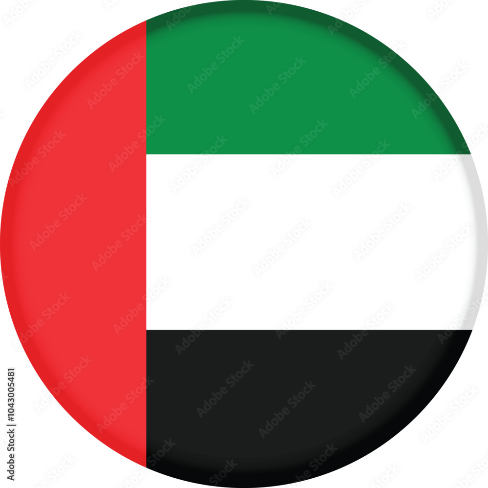 Round flag of UAE Stock Vector | Adobe Stock