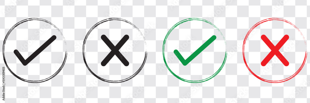 CheckMark vector icon. Set of simple check mark. Green check mark icon ...