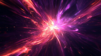 Leinwandbilder - Ethereal colorful abstract digital light burst creating a cosmic explosion of energy and vivid imagery in a galactic dimension