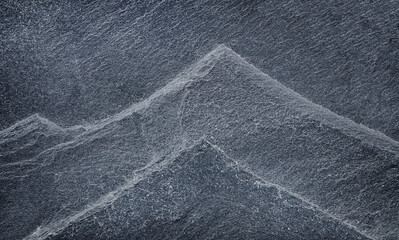 Wall Mural - Gray black slate stone texture background look like a mountain.