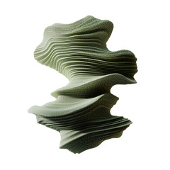 Wall Mural - irregular organic 3d shape. distorted melted organic sculpture. ai generated